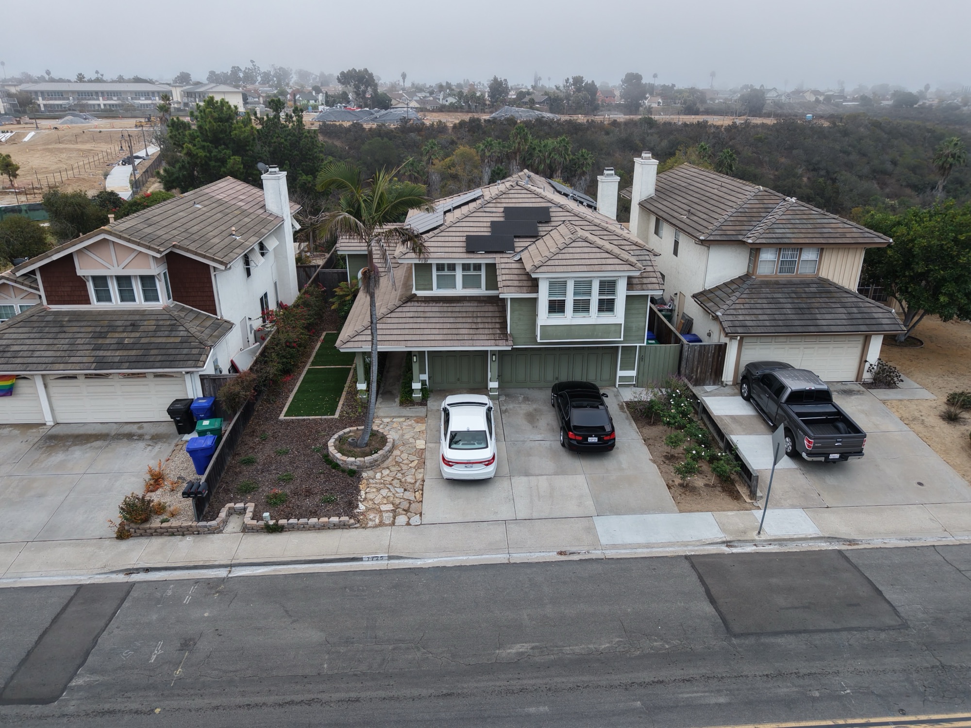 Residential rooftop solar panel installation