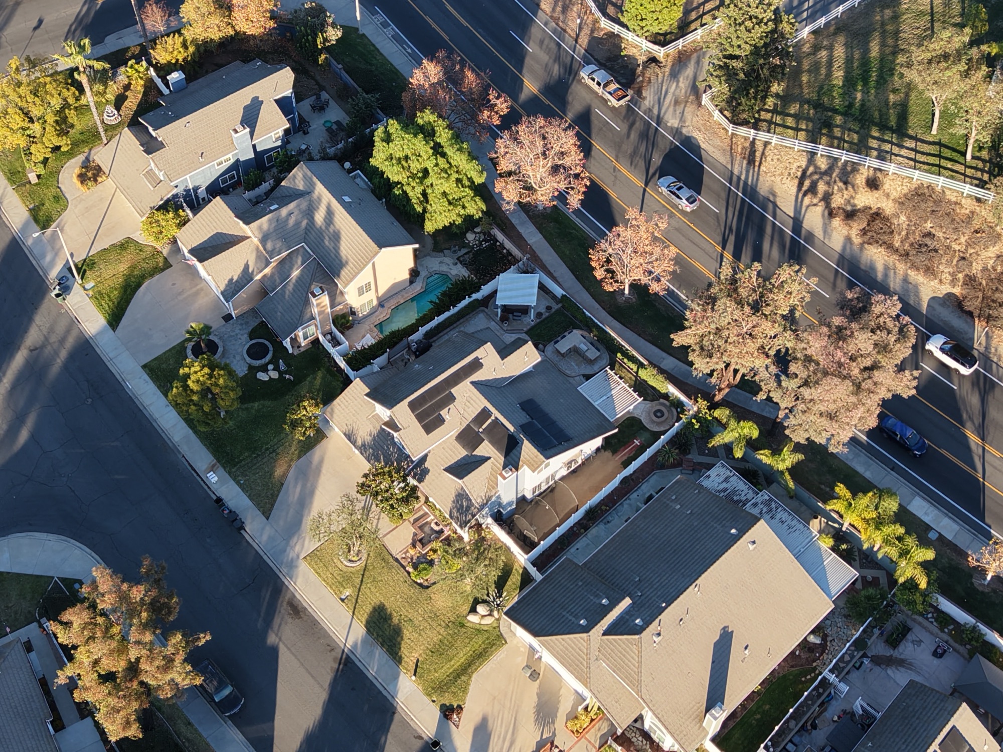 Solar panels installed on California home rooftop